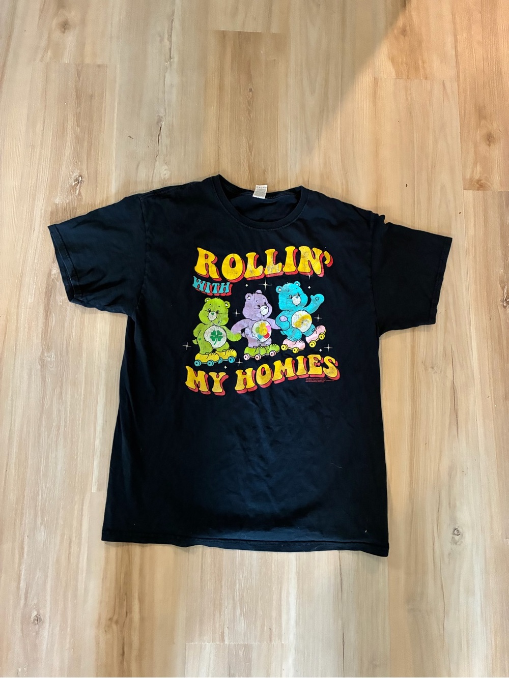 Black Graphic Tee - Rollin' With My Homies